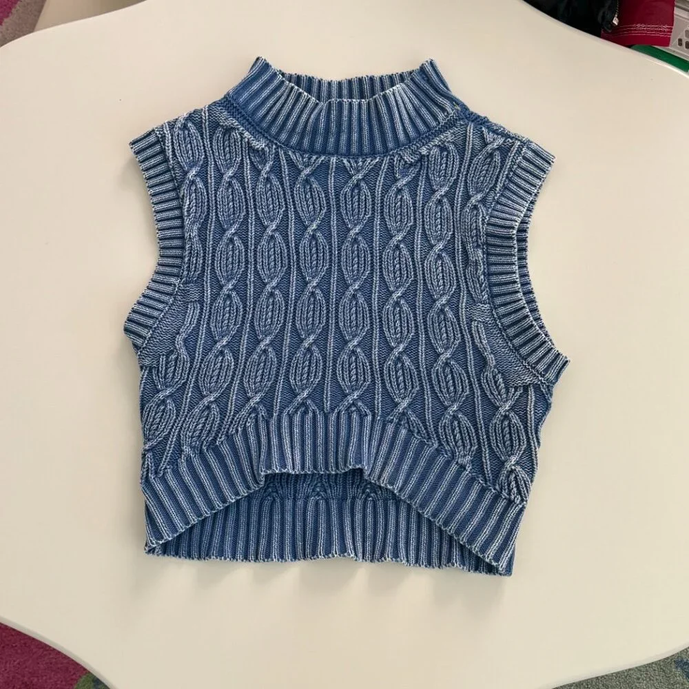 Zara Crop Sleeveless Turtleneck Sweater - Picture 5 of 5